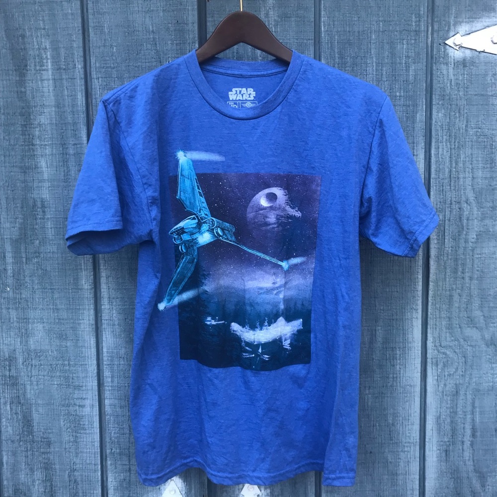 Star Wars Death Star Short Sleeve Tshirt Blue M